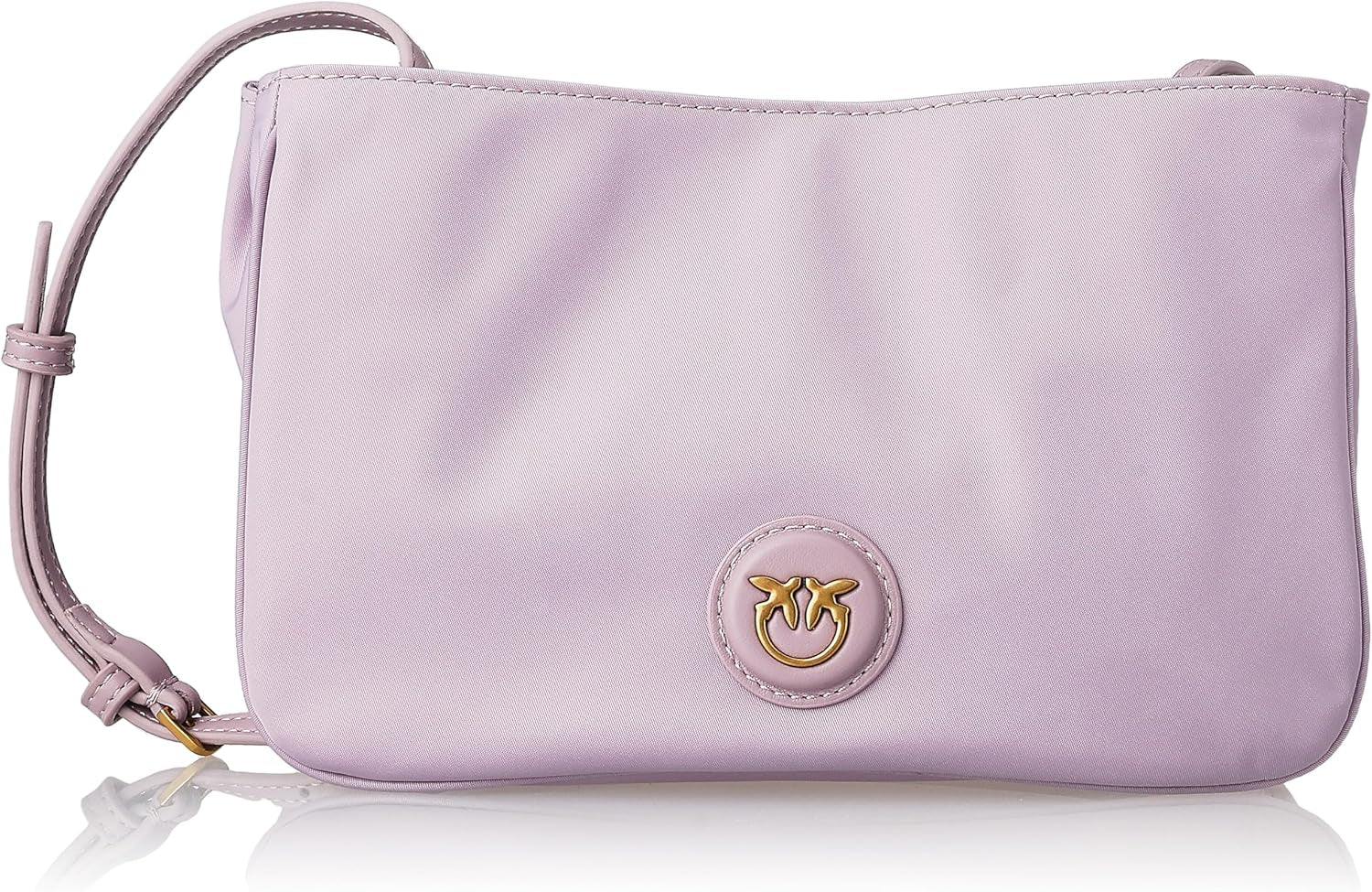Pinko Ladies Recycled Gate Flat HORIZONTAL REPEATED Damentaschen Naty Shop Y48Q_Tulipano Viola-Antque Gold