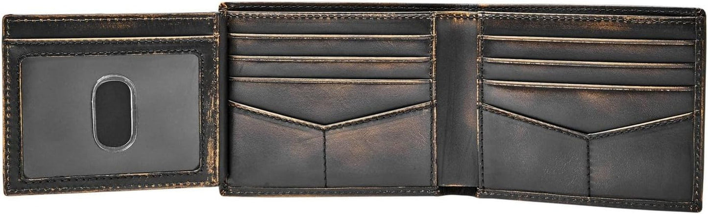 Fossil Wade Bifold-Geldbörse aus Leder für Herren, 11,43 cm L x 1,905 cm B x 8,89 cm H, Herren-Geldbörse Naty Shop