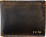 Fossil Wade Leder-Geldbörse für Herren, 11,43 cm L x 1,905 cm B x 8,89 cm H, Naty Shop Herren-Geldbörse Schwarz