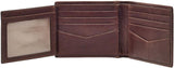 Fossil Herren-Geldbörse aus Ingram-Leder, 11,43 cm L x 1,905 cm B x 8,89 cm H. Herren-Geldbörse Naty Shop