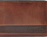 Fossil Herren-Geldbörse „Quinn“ aus Leder, 10 cm L x 1,5 cm B x 7 cm H. Herren-Geldbörse Naty Shop