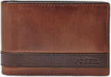 Fossil Herren-Geldbörse „Quinn“ aus Leder, 10 cm L x 1,5 cm B x 7 cm H. Herren-Geldbörse Naty Shop
