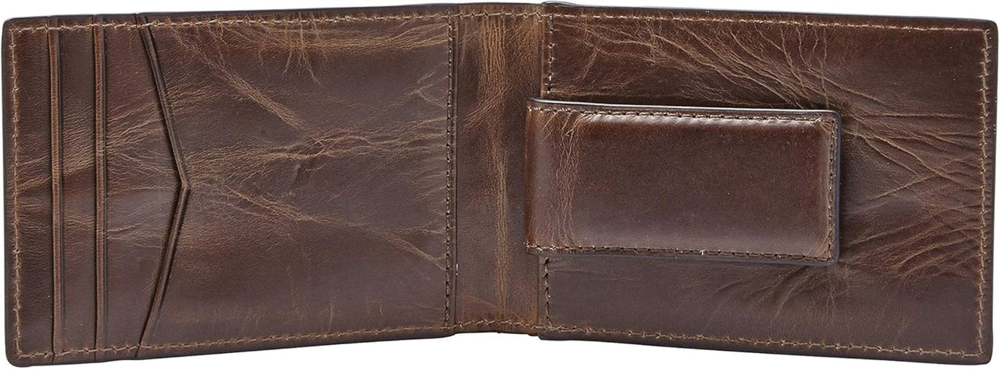 Fossil Andrew Bifold-Geldbörse aus Leder für Herren, 11,5 cm L x 1,9 cm B x 7,7 cm H, Herren-Geldbörse Naty Shop