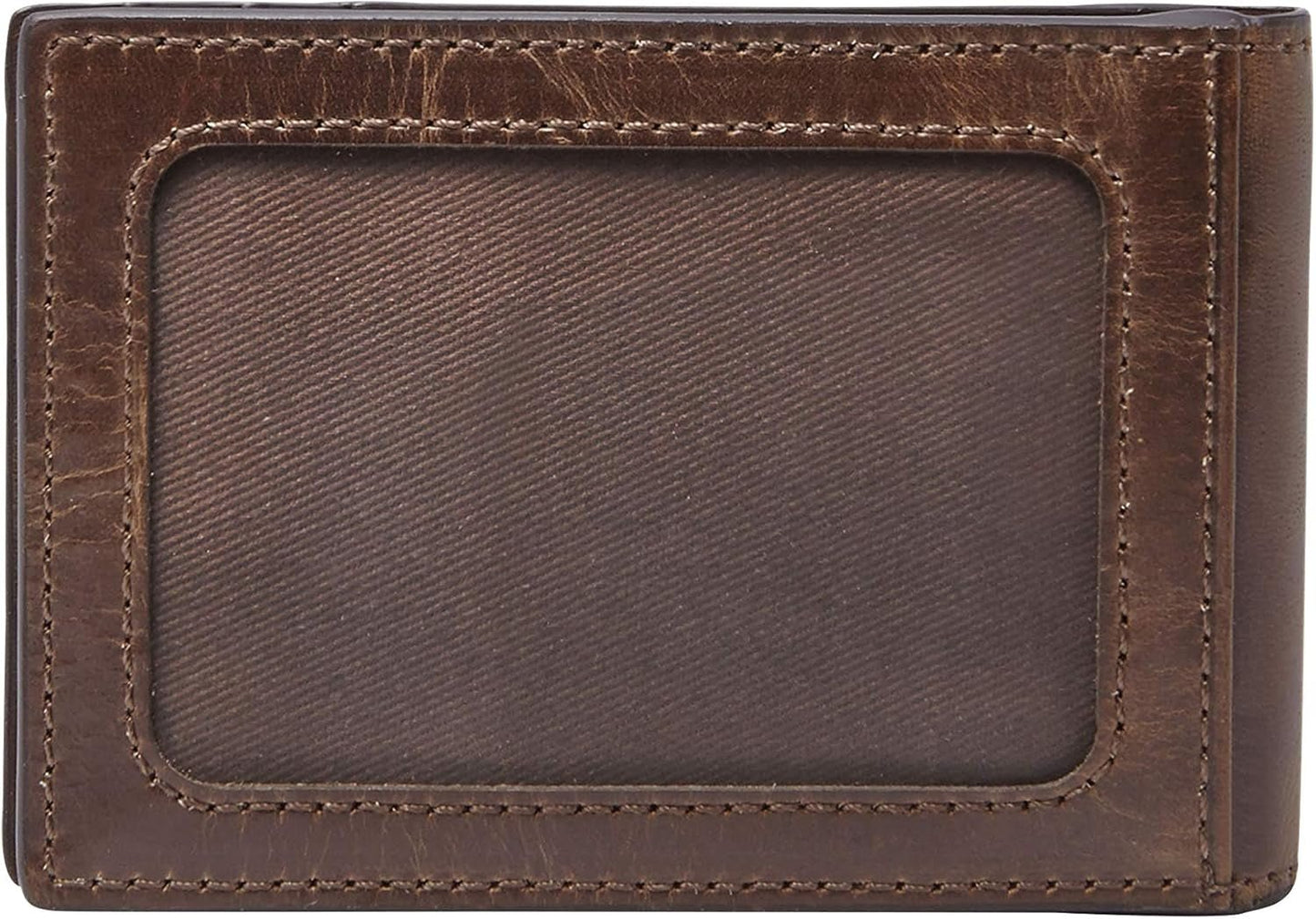 Fossil Andrew Bifold-Geldbörse aus Leder für Herren, 11,5 cm L x 1,9 cm B x 7,7 cm H, Herren-Geldbörse Naty Shop