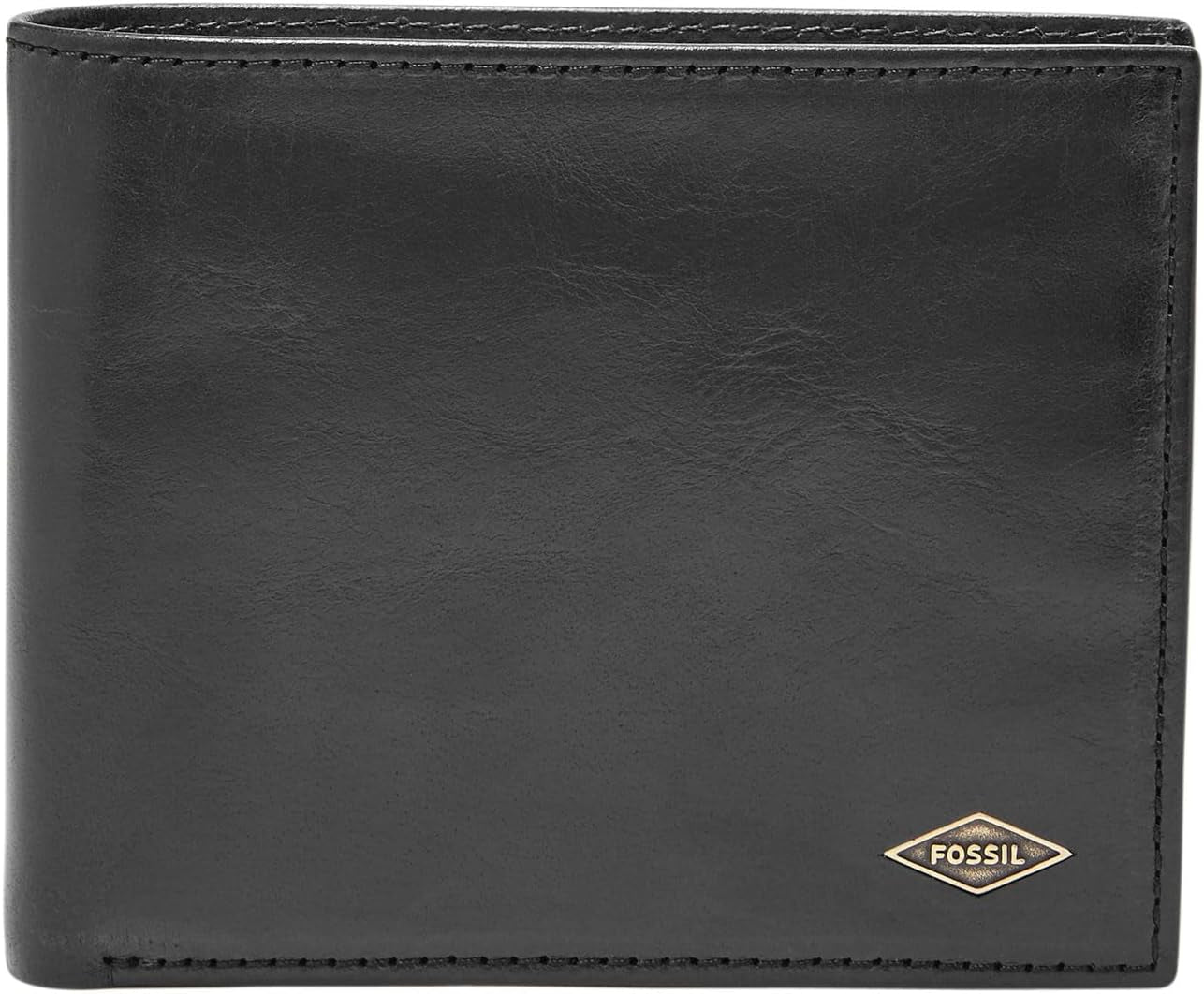 Fossil Ryan Herren-Geldbörse aus Leder, faltbar, 11,43 cm L x 2,54 cm B x 9,525 cm H, Herren-Geldbörse Naty Shop, Schwarz