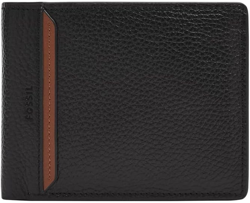 Fossil Huntington Bi-Fold Herren-Geldbörse Naty Shop Herren-Geldbörse Schwarz S