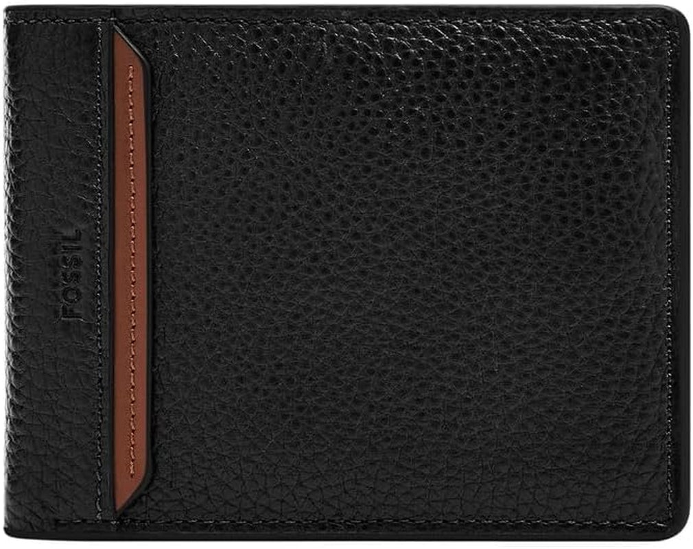 Fossil Huntington Bi-Fold Herren-Geldbörse Naty Shop Herren-Geldbörse Schwarz S