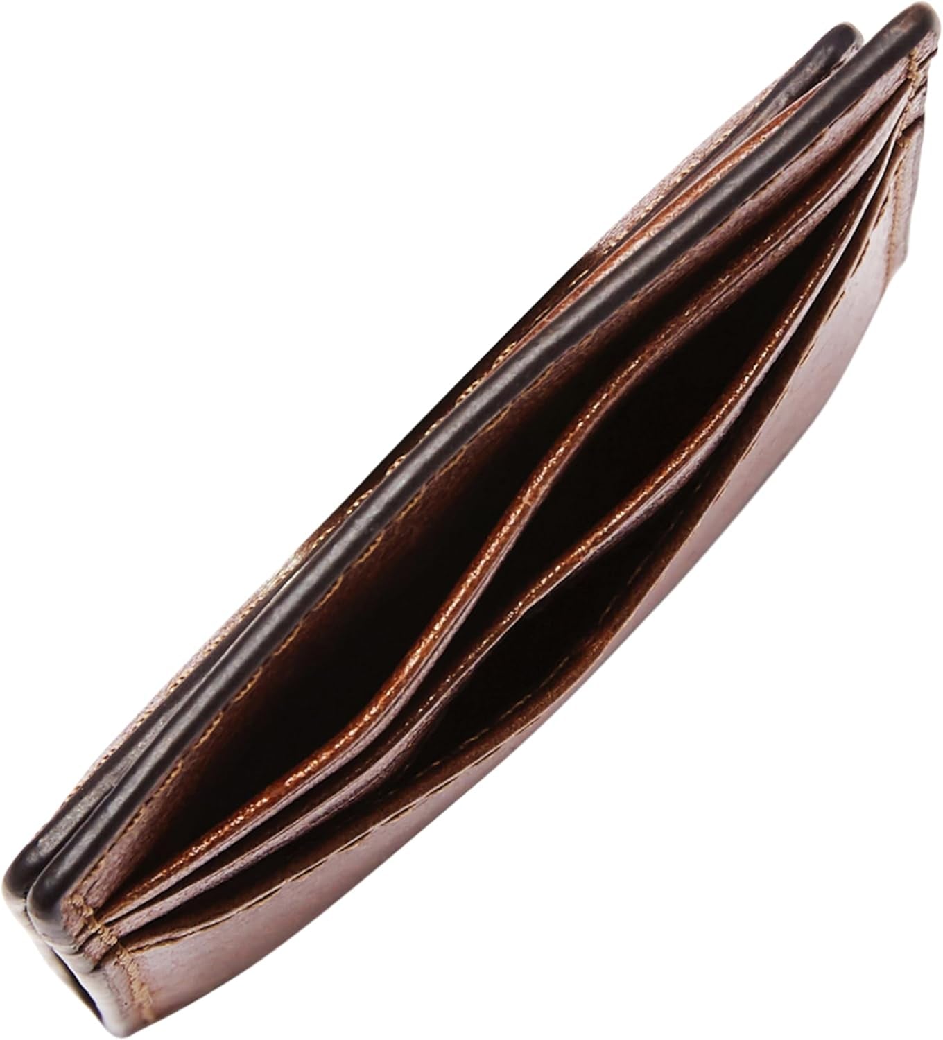 Fossil Andrew-Geldbörse für Herren, Cognac-Ledergeldbörse 7,2 cm L x 0,5 cm B x 10 cm H ML4173222 Herren-Geldbörse Naty Shop