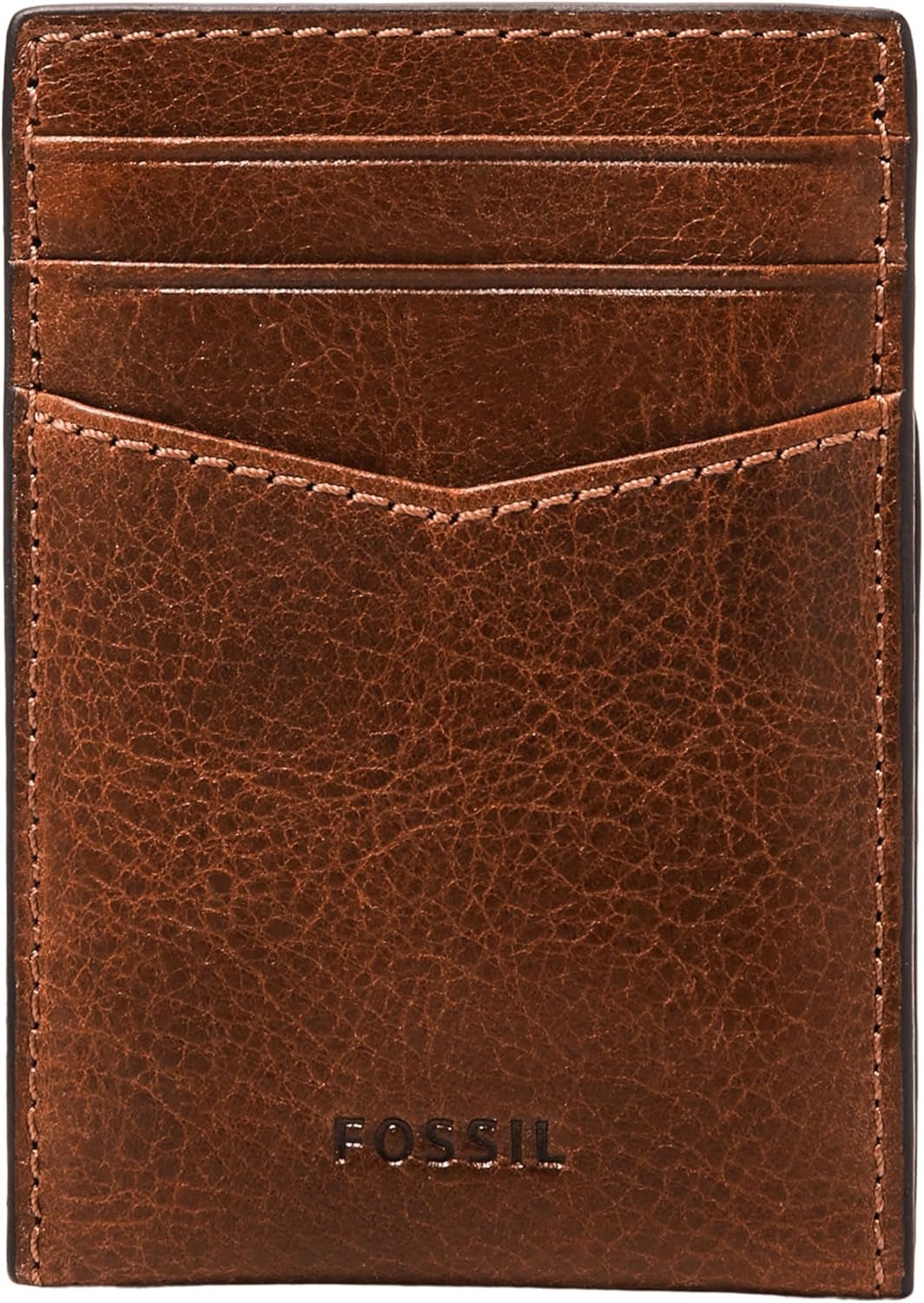 Fossil Herren-Geldbörse „Andrew“ aus Leder, Cognac, 7,2 cm L x 0,5 cm B x 10 cm H ML4173222 Herren-Geldbörse Naty Shop Standardtitel