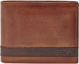 Fossil Herren-Geldbörse Quinn – 100 % braunes Bifold-Leder 11,5 cm L x 2 cm B x 9 cm H ML3644200 Herren-Geldbörse Naty Shop Braun
