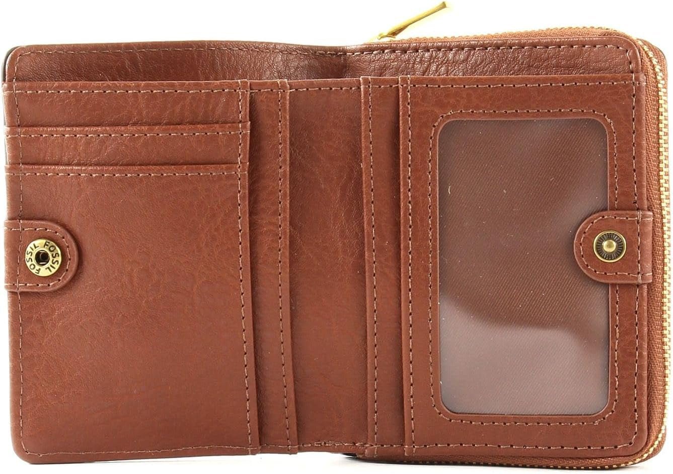 Fossil Damen-Geldbörse Logan, multifunktionale braune Leder-Geldbörse, 11,1 cm L x 2,5 cm B x 8,9 cm H, SL7923200, Damen-Geldbörse Naty Shop