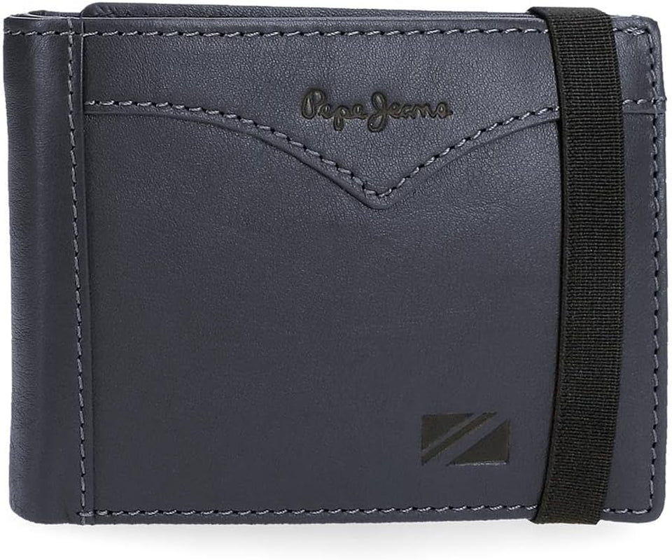 Pepe Jeans Jacken-Geldbörse mit Gummiband, Einheitsgröße Herren-Geldbörse Naty Shop Blau