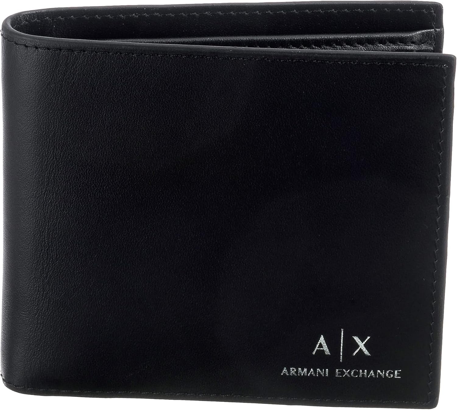 Armani Exchange Herren-Brieftasche Essential Plain mit Logo-Print Schwarz Naty Shop Herren-Geldbörse Standardtitel