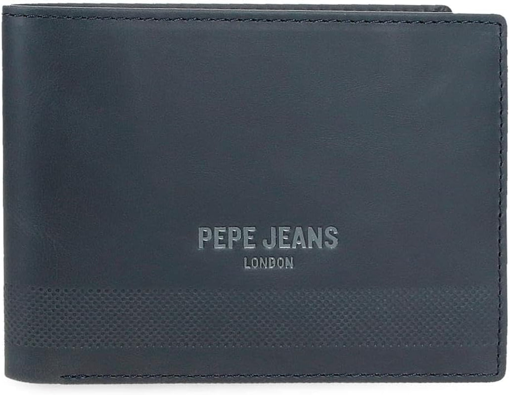 Pepe Jeans Herren-Geldbörse Blau 11,5 x 8 x 1 cm Leder RFID-geschützte Geldbörse mit Münzfach Herren-Geldbörse Naty Shop Standardtitel