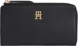 Geldbörse für Damen Tommy Hilfiger Slim Large, schwarz (Schwarz), Onesize Damenbrieftasche Naty Shop Standardtitel