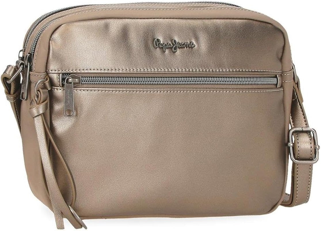 Pepe Jeans Ruby Portemonnaie, Geldbeutel, Portemonnaie, aus Polyester mit Kunstlederdetails. Fächer, Reißverschlüsse. Von Joumma Bags Damenbrieftasche Naty Shop Rubin Doppelte Umhängetasche
