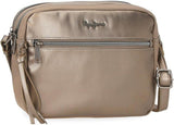 Pepe Jeans Ruby Portemonnaie, Geldbeutel, Portemonnaie, aus Polyester mit Kunstlederdetails. Fächer, Reißverschlüsse. Von Joumma Bags Damenbrieftasche Naty Shop Rubin Doppelte Umhängetasche