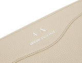 Damen-Geldbörse „Essential Wave Pisco Silver“ mit bedrucktem Logo, dreifach faltbar, Damen-Geldbörse von Armani Exchange, Naty Shop