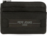 Pepe Jeans Checkbox Rindsleder-Geldbörsen und Geldbörsen, Schwarz, Braun, Blau und Grau – Naty Shop