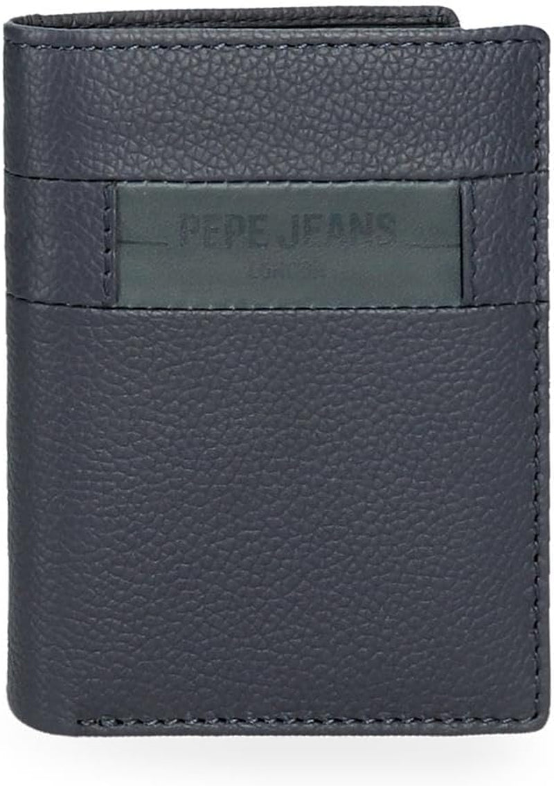 Pepe Jeans Checkbox Rindsleder-Geldbörsen und Geldbörsen Schwarz Braun Blau Grau Herren-Geldbörse Naty Shop Blaue Aktentasche
