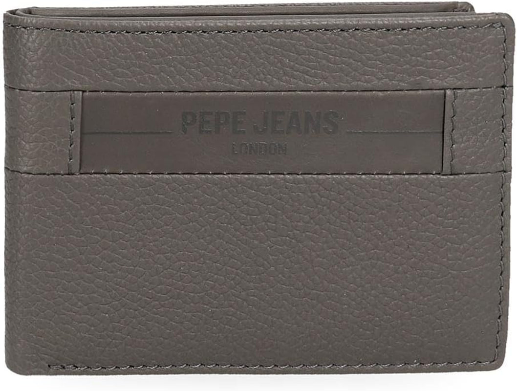 Pepe Jeans Checkbox Rindsleder-Geldbörsen und Geldbörsen, Schwarz, Braun, Blau und Grau – Naty Shop