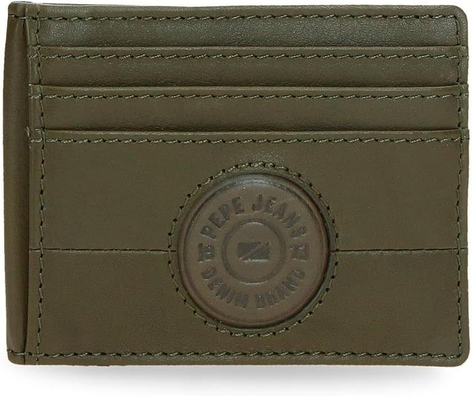 Pepe Jeans Cracker Rindsleder-Geldbörsen und Geldbörsen Schwarz Braun Grün Verschiedene Größen Naty Shop Herren-Geldbörse Grün Cracker Kartenhalter