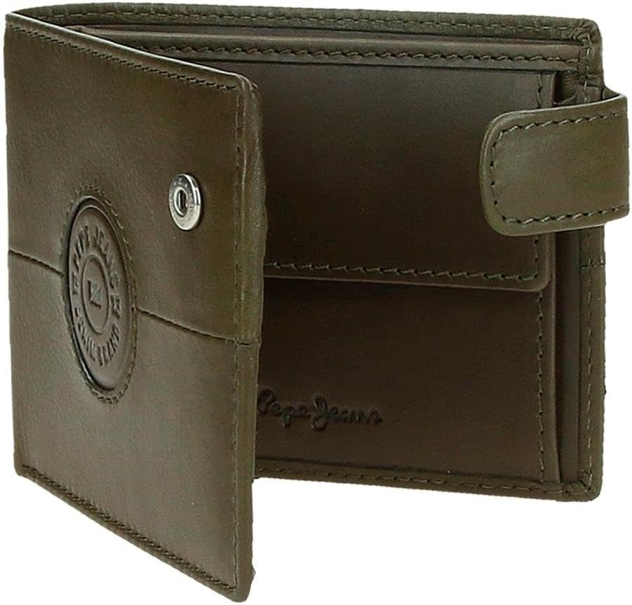 Pepe Jeans Cracker Rindsleder-Geldbörsen und Geldbörsen, Schwarz, Braun, Grün, verschiedene Größen, Herren-Geldbörse, Naty Shop