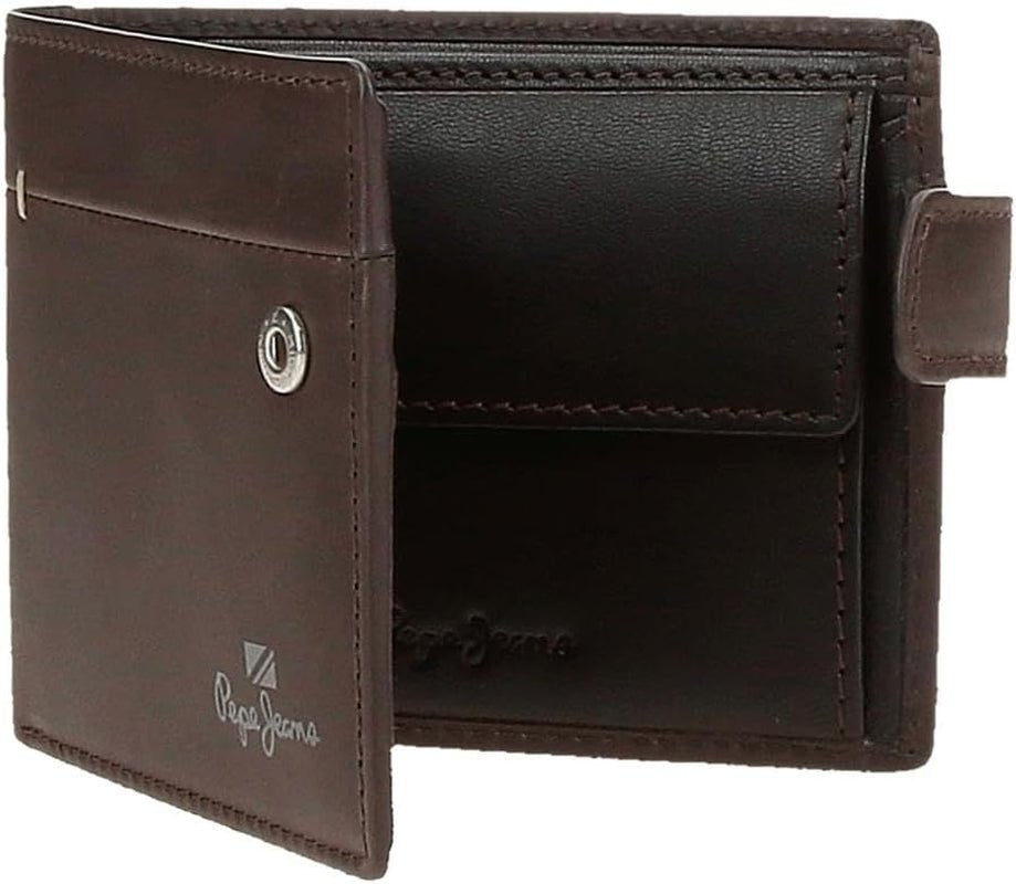 Pepe Jeans Staple Geldbörsen und Geldbörsen aus Rindsleder, Schwarz, Braun, Marineblau, verschiedene Größen Herrenbrieftasche Naty Shop