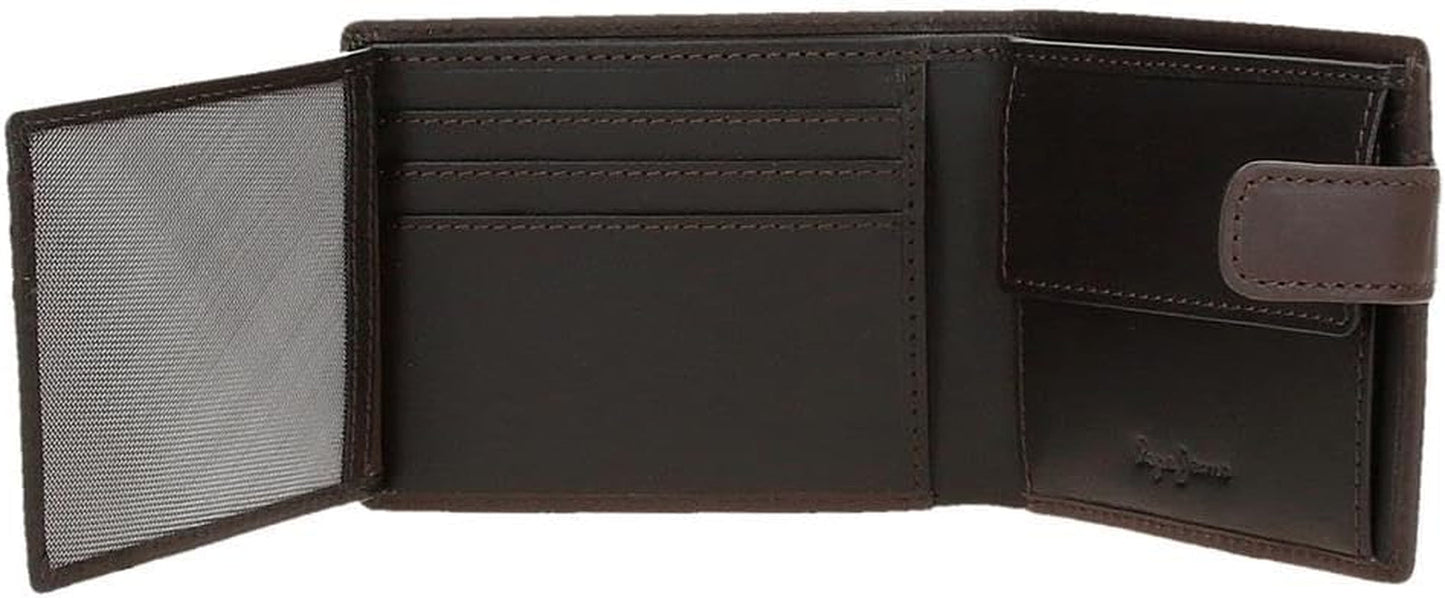 Pepe Jeans Staple Geldbörsen und Geldbörsen aus Rindsleder, Schwarz, Braun, Marineblau, verschiedene Größen Herrenbrieftasche Naty Shop