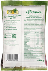 Pflaumen mit Steinen 200g – Aromatisch, fruchtig und natürlich süß – Vegan, ungeschwefelt, ohne Steine und ohne Zuckerzusatz – Nutri-Score A (1 x 200g) Dehydrierte Produkte Naty Shop