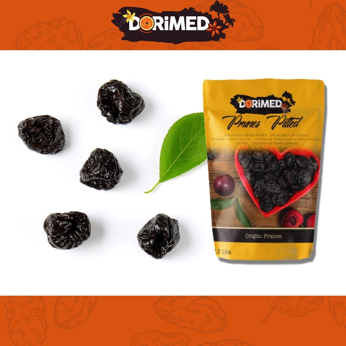 Pflaumen 1 kg | Steinlose Pflaumen aus Agen | Zart, weich, lecker und saftig | Ganze, große, ungesüßte Trockenfrüchte | Reich an Ballaststoffen und natürlichen Antioxidantien. Dehydrierte Produkte von Naty Shop