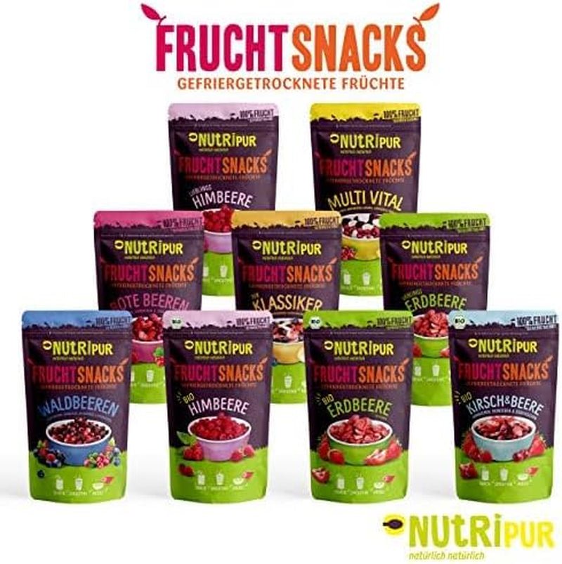 Rotes Fruchtpulver: 100g Himbeeren, rote Johannisbeeren und gefriergetrocknete Erdbeeren – Trockenfrüchte ohne Zuckerzusatz, ohne Tinte – Smoothie-Bowl, Smoothie-Pulver – Topping von NutriPur Dehydrierte Produkte Naty Shop