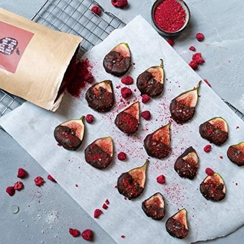 Rotes Fruchtpulver: 100g Himbeeren, rote Johannisbeeren und gefriergetrocknete Erdbeeren – Trockenfrüchte ohne Zuckerzusatz, ohne Tinte – Smoothie-Bowl, Smoothie-Pulver – Topping von NutriPur Dehydrierte Produkte Naty Shop
