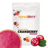 Gefriergetrocknetes Cranberry-Pulver 250 g – Gefriergetrocknetes Fruchtpulver – Gefriergetrocknetes Cranberry-Pulver zum Backen, Smoothies und Müsli – 100 % natürliches Cranberry-Pulver ohne Zusatzstoffe. Dehydrierte Produkte Naty Shop 250 g