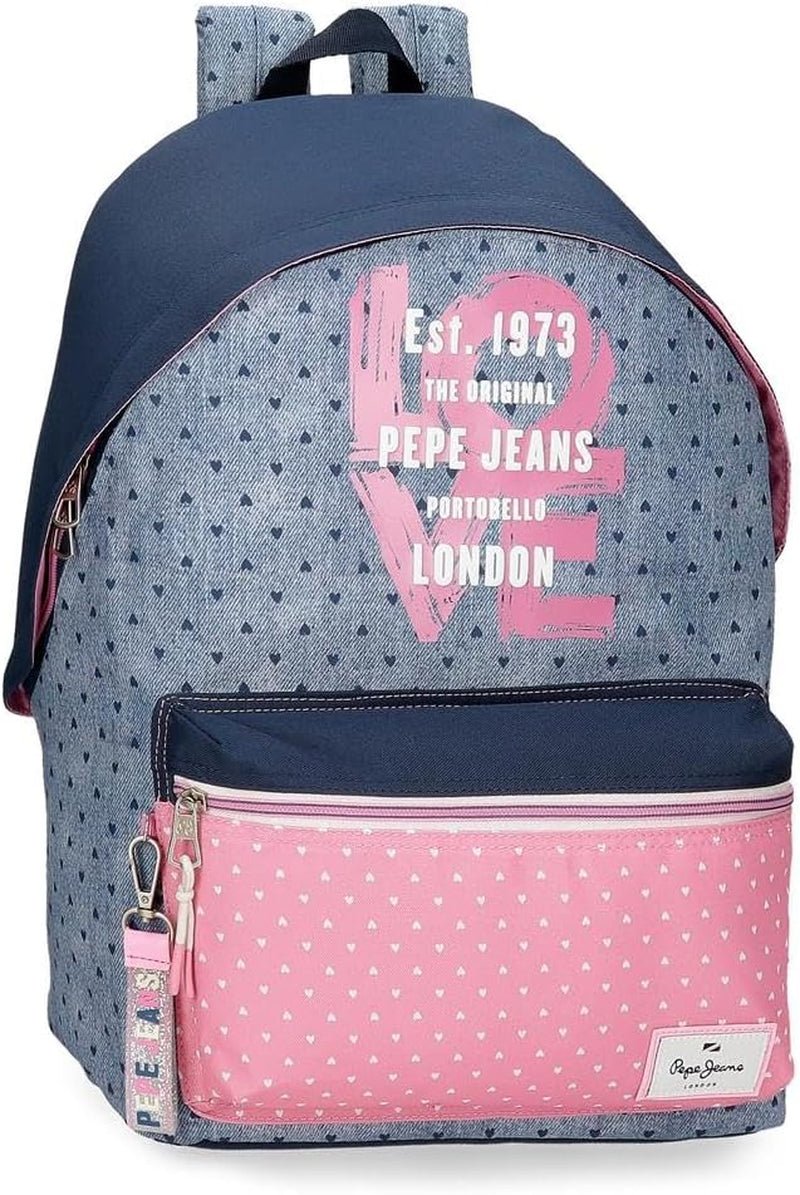 Rucksack Pepe Jeans Noni Denim Rucksäcke und Premium-Schulranzen Naty Shop Anpassbarer 42-Rucksack