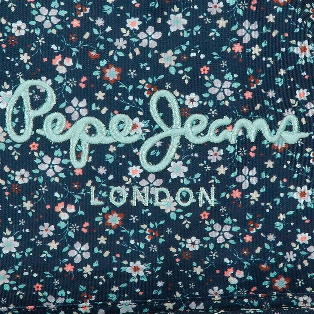 Pepe Jeans Alenka Schulrucksack mit Trolley, Blau, 30 x 40 x 12 cm, Polyester, 14,4 l, Blau, Schulrucksack mit Trolley Premium Rucksäcke und Schulranzen Naty Shop