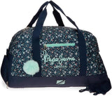 Pepe Jeans Alenka Schulrucksack mit Trolley, Blau, 30 x 40 x 12 cm, Polyester, 14,4 l, Blau, Schulrucksack mit Trolley Premium Rucksäcke und Schulranzen Naty Shop Reiserucksack