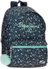 Pepe Jeans Alenka Schulrucksack mit Trolley, Blau, 30 x 40 x 12 cm, Polyester, 14,4 l, Blau, Schulrucksack mit Trolley Premium Rucksäcke und Schulranzen Naty Shop Alenka Rucksack