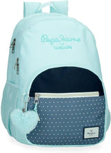 Pepe Jeans Dalma Schulrucksack. Kinderrucksack aus Polyester, breite und verstellbare verstellbare Träger, Vordertasche. Von Joumma Bags Premium-Rucksäcke und Schulranzen Naty Shop Rucksack 45