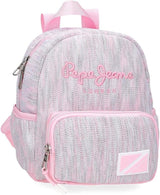 Pepe Jeans Miri Schulrucksack, Pink, 31 x 44 x 17,5 cm, Polyester, 22,79 l, Pink, Schulrucksack Premium Rucksäcke und Schulranzen Naty Shop Freizeit-Rucksack