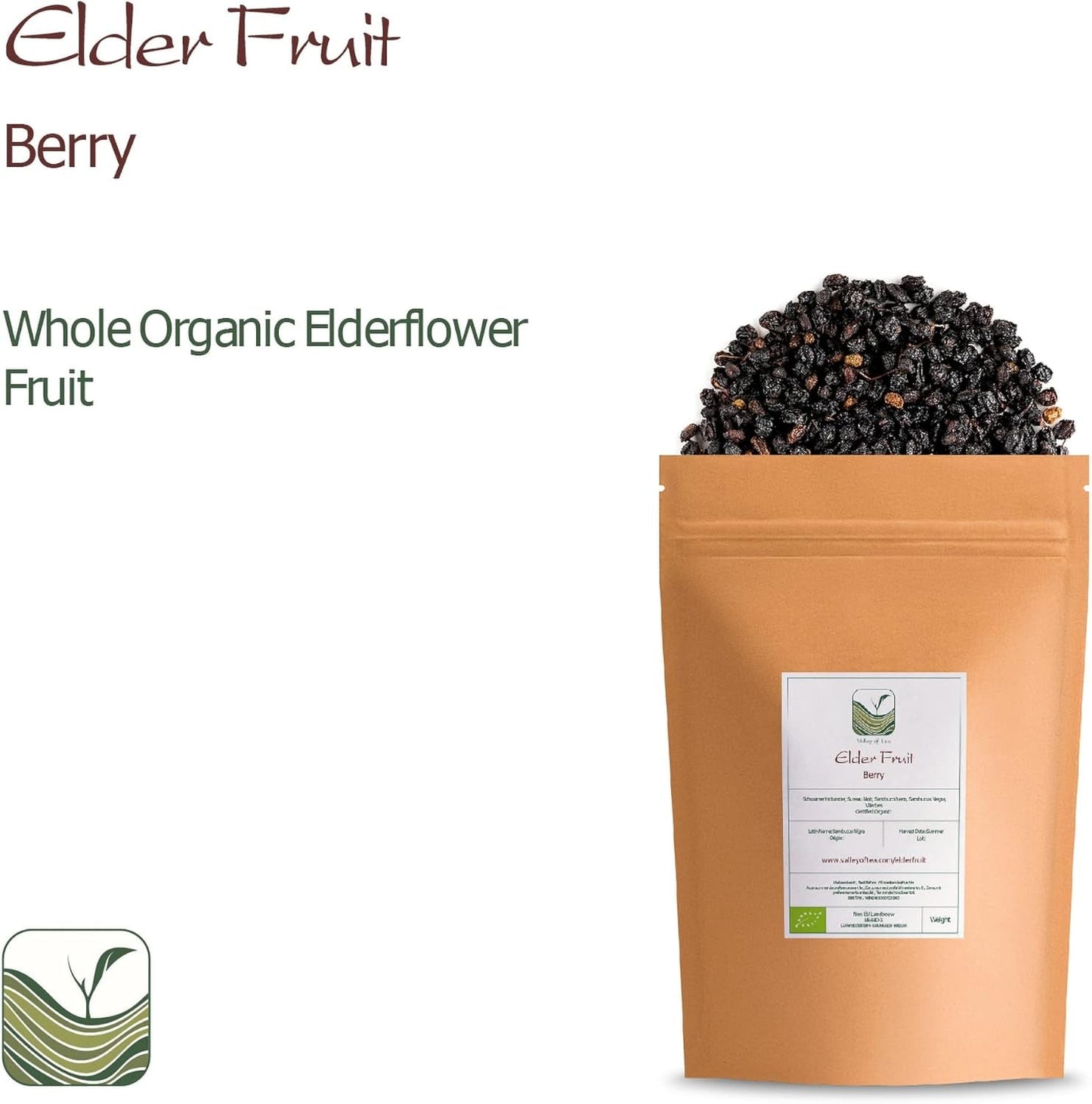 Bio-Schwarzer Holunder - ganze Sambucus-Beeren - Holunder Dehydrierte Produkte Naty Shop