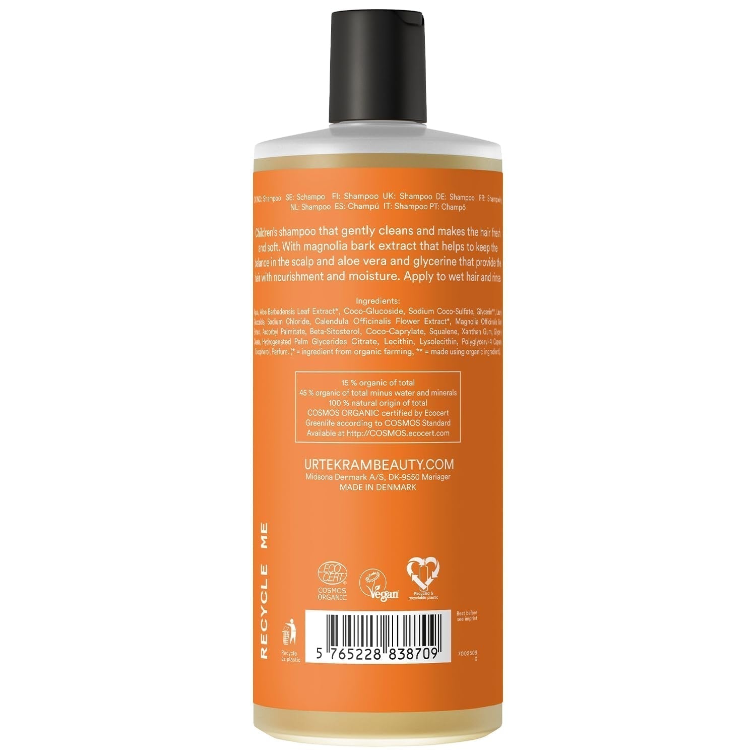 Bio-Urtekram-Kindershampoo, pflegeleicht, 500 ml Kinder - Bade- und Hautpflege Naty Shop