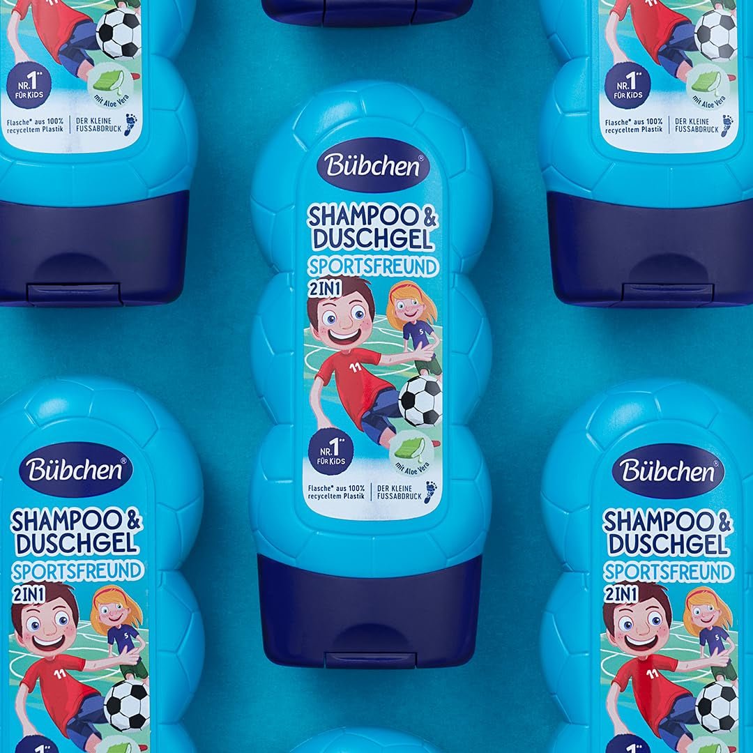 Buebchen Sportsfreund 2in1 Shampoo und Duschgel, 230 ml Kinder - Bade- und Hautpflege Naty Shop