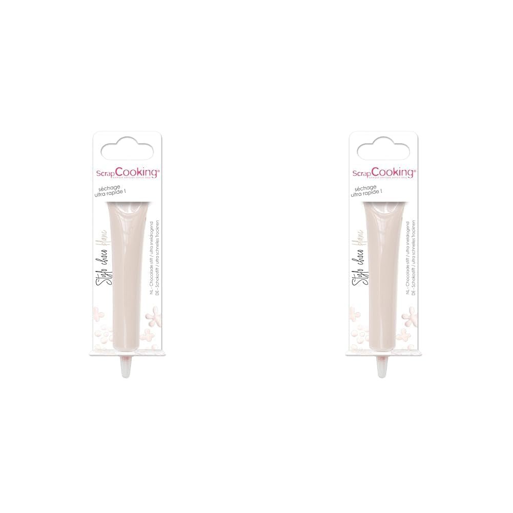 ScrapCooking – Lebensmittelfarbe, verschiedene Farben, Schreibtube, 25 Gramm Naty Shop Weiße Zuckerpaste 25G (2er-Pack)
