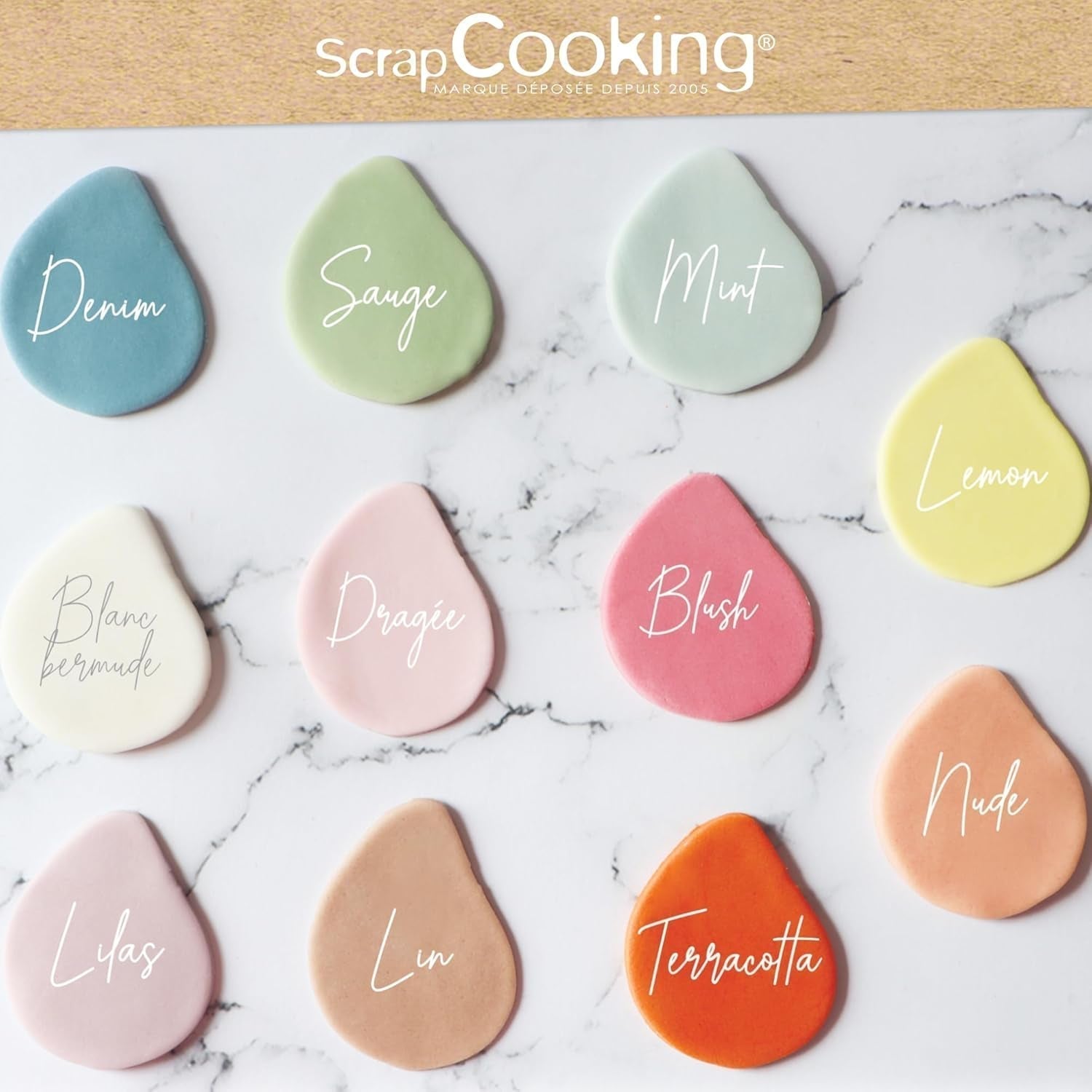 ScrapCooking - Pâte à Sucre Vert Sauge 250g - Colorant d'Origine Naturelle - Sans Gluten, Sans Huile de Palme - Pour Gâteaux, Pâtisseries Anniversaire - Vert Pastel - Fabrikie en France - 7621 Zuckerpaste Naty Shop