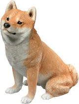 Skulptur, Harz, weiß, mittelgroß Naty Shop Figuren und Skulpturen Mittelgroßer Shiba Inu
