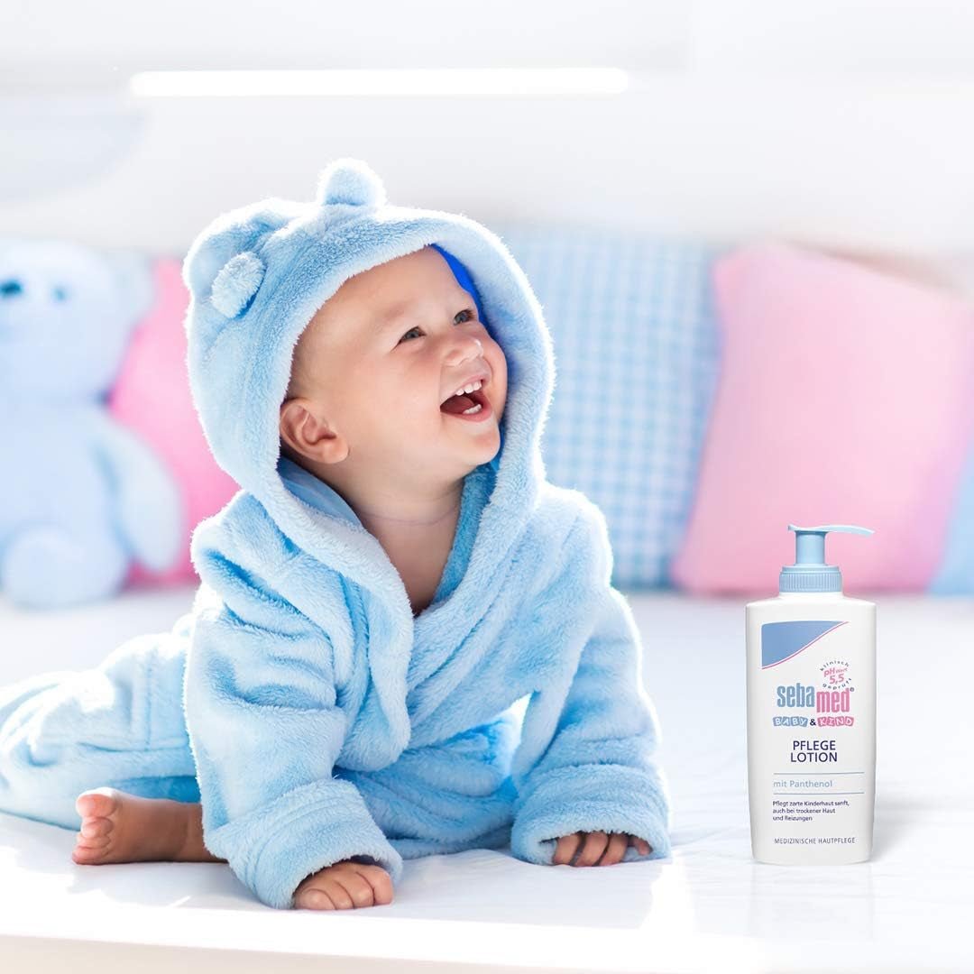 Sebamed Baby- und Kinderpflegelotion mit Panthenol, 2er-Pack, 2 x 200 ml, pflegt sanft die zarte Kinderhaut, auch bei trockener Haut und Irritationen Kinder - Bade- und Hautpflege Naty Shop