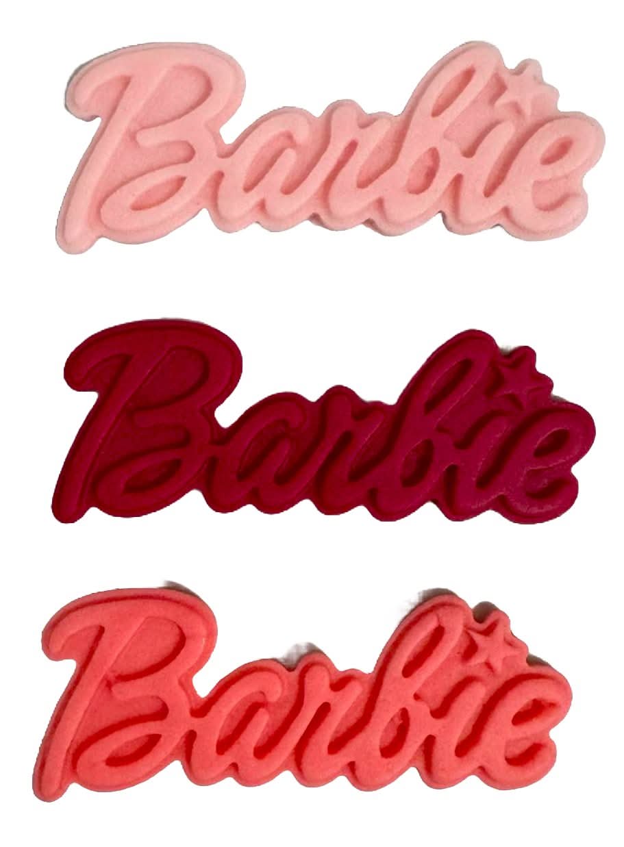 Set mit 3 essbaren Zuckerdekorationen, Barbie Sugar Paste Decorations Nati Shop