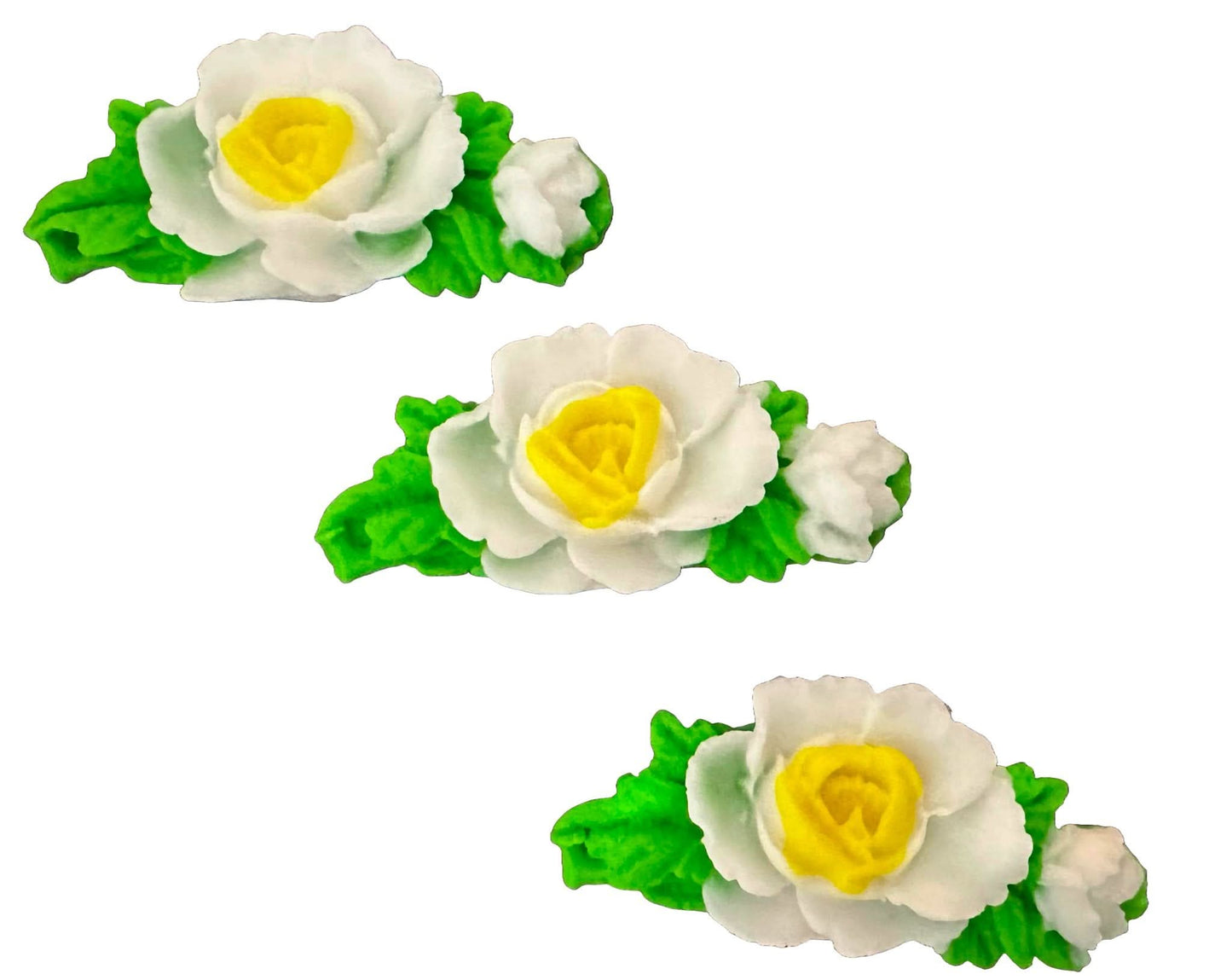 Set mit 3 essbaren Zuckerdekorationen, Rosendekorationen von Sugar Paste Nati Shop