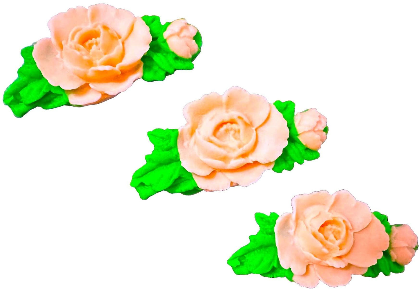 Set mit 3 essbaren Zuckerdekorationen, Rosendekorationen von Sugar Paste Nati Shop